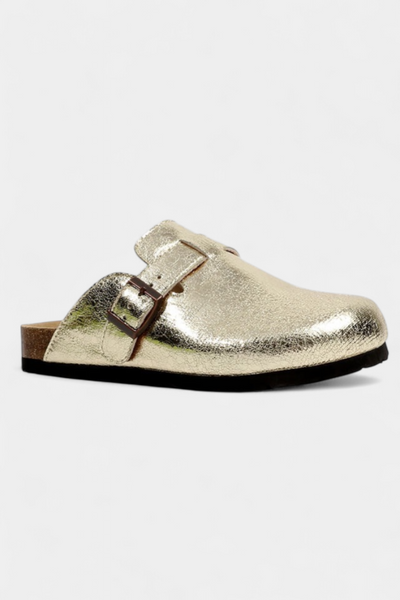 Aubree | Zuecos Unisex de Gamuza con Hebilla Ajustable