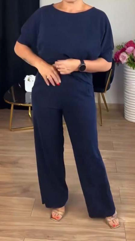 סט אלגנטי בת 3 חלקים: קרדיגן ארוך, טופ ומכנסיים